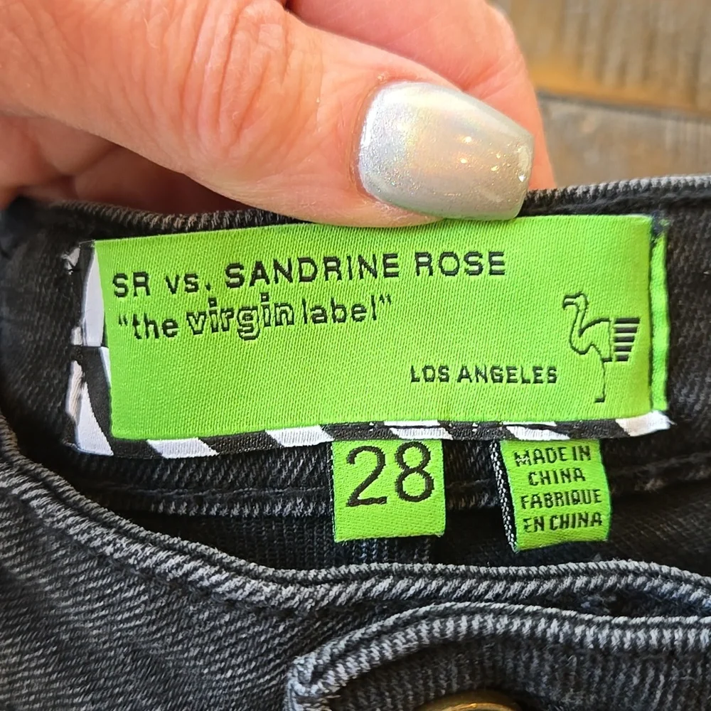Sandrine Rose Black Denim Flare Jeans